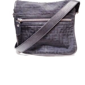 Fendi Messenger Black Nylon Zucca